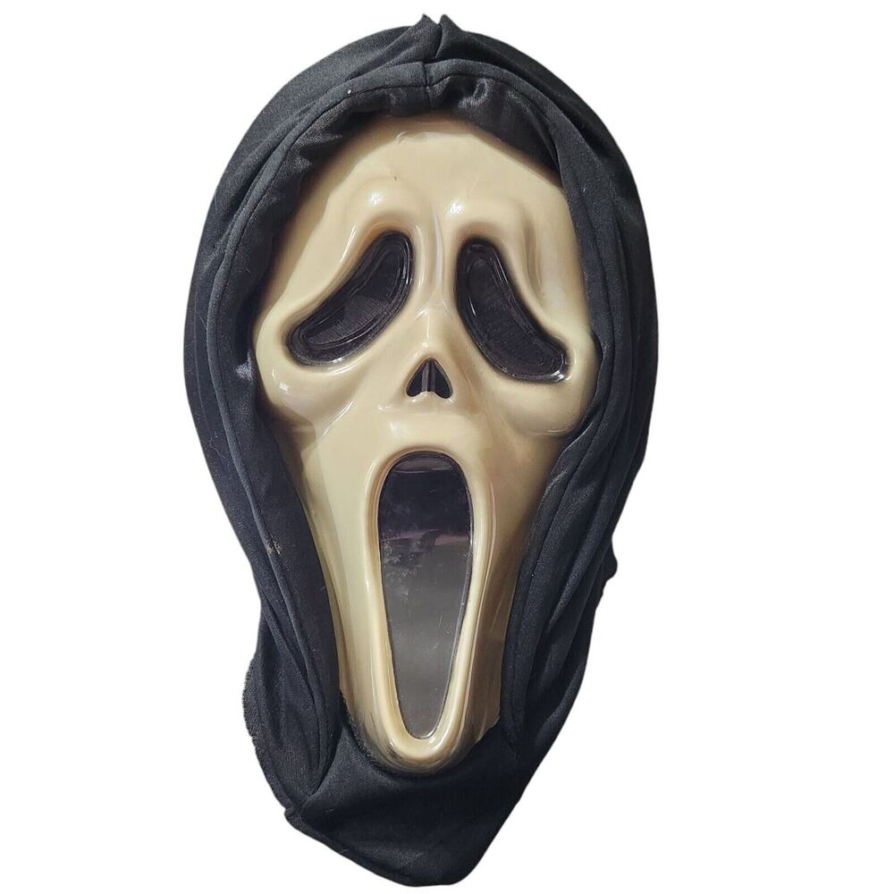 Scream Ghostface Mask With Black Hood Halloween Costume Cosplay